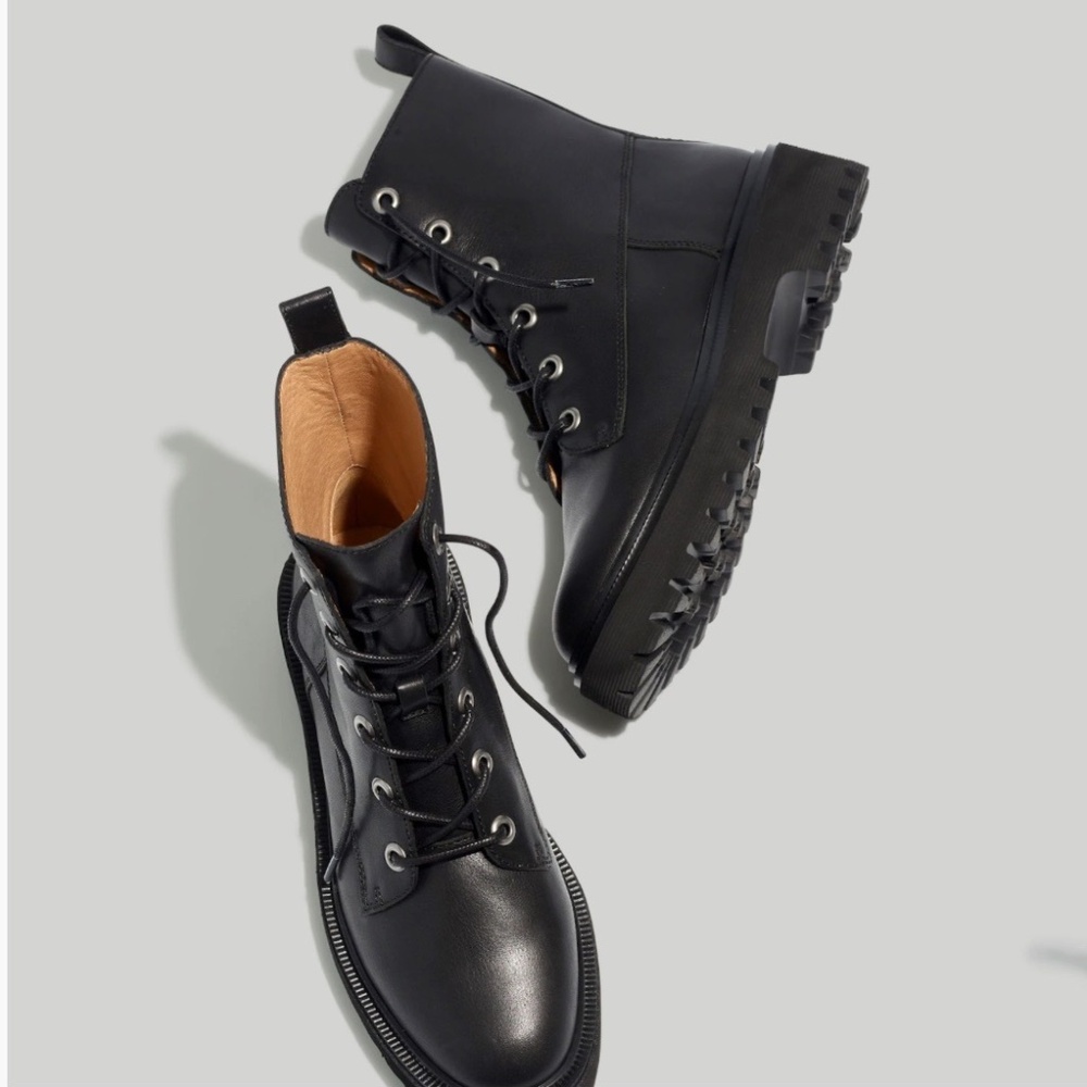 Madewell Black Leather Boots. Rayna. Size 7